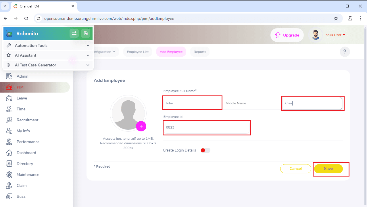 employee details 