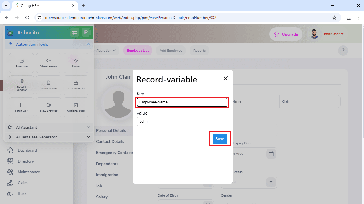 record-variable